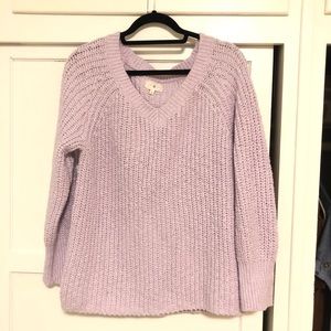 Lou & Grey Lavender Slouchy VNeck sweater. Size L
